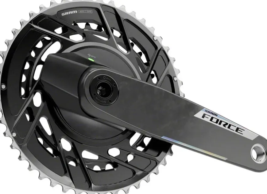 SRAM Force AXS Power Meter Crankset - 165mm 12-Speed 48/35t Thread Mount 8-Bolt PM Spider DUB Spindle Carbon E1
