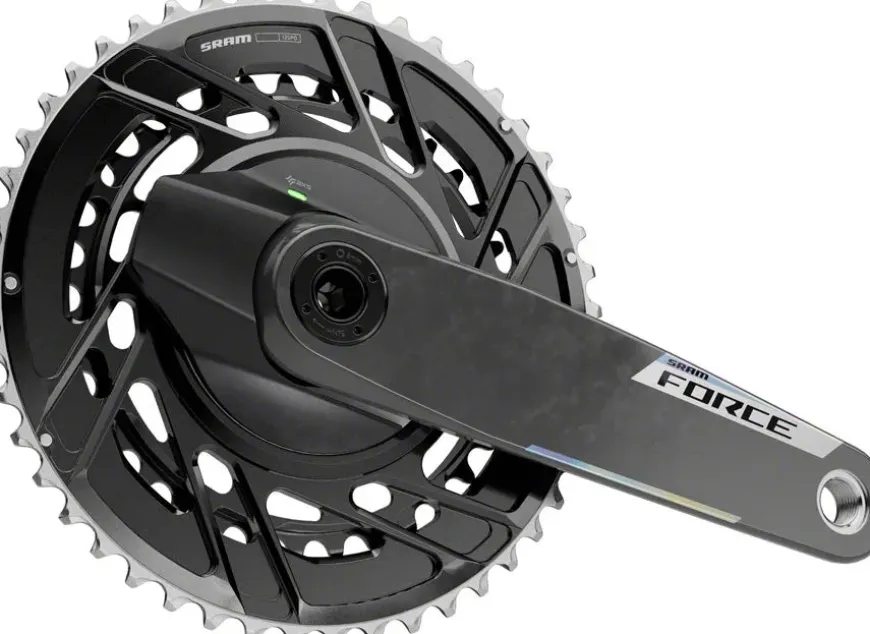SRAM Force AXS Power Meter Crankset - 165mm 12-Speed 46/33t Thread Mount 8-Bolt PM Spider DUB Spindle Carbon E1