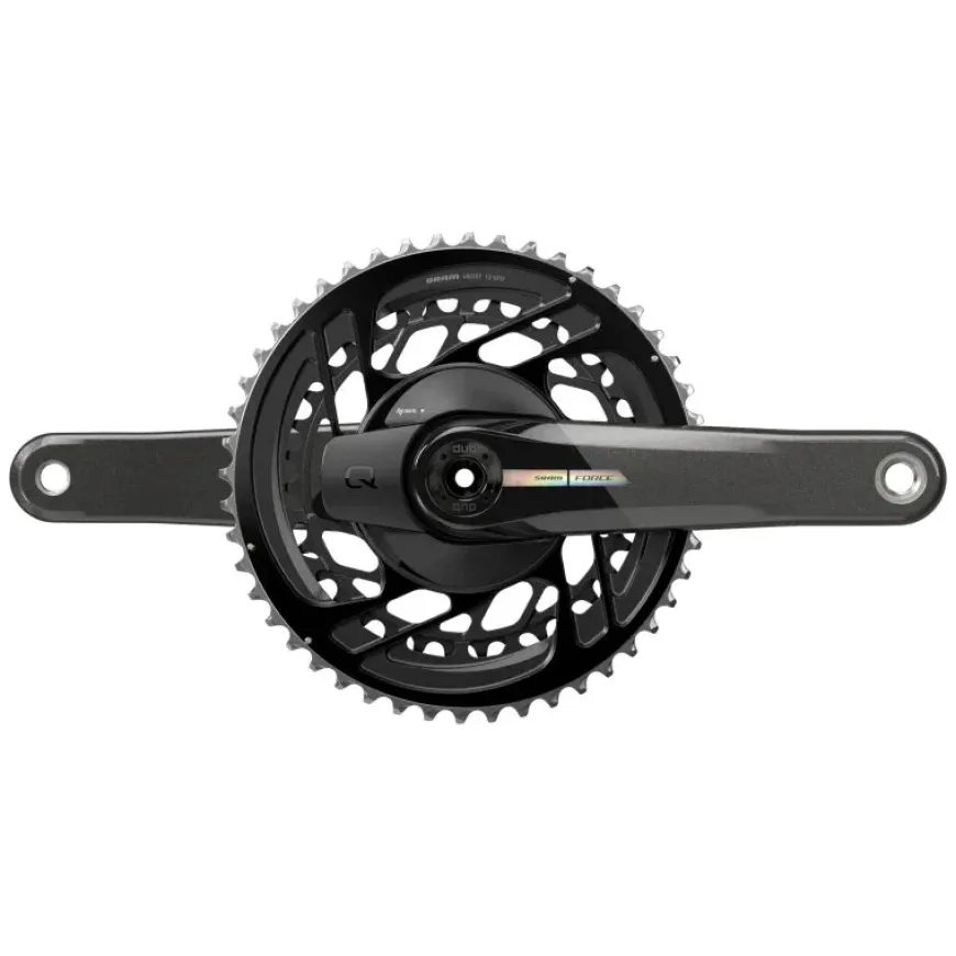 SRAM Force D2 2x Power Meter Crankset Speed: 12 Spindle: 28.99mm BCD: Direct Mount 50/37 DUB 172.5mm Black Road Disc