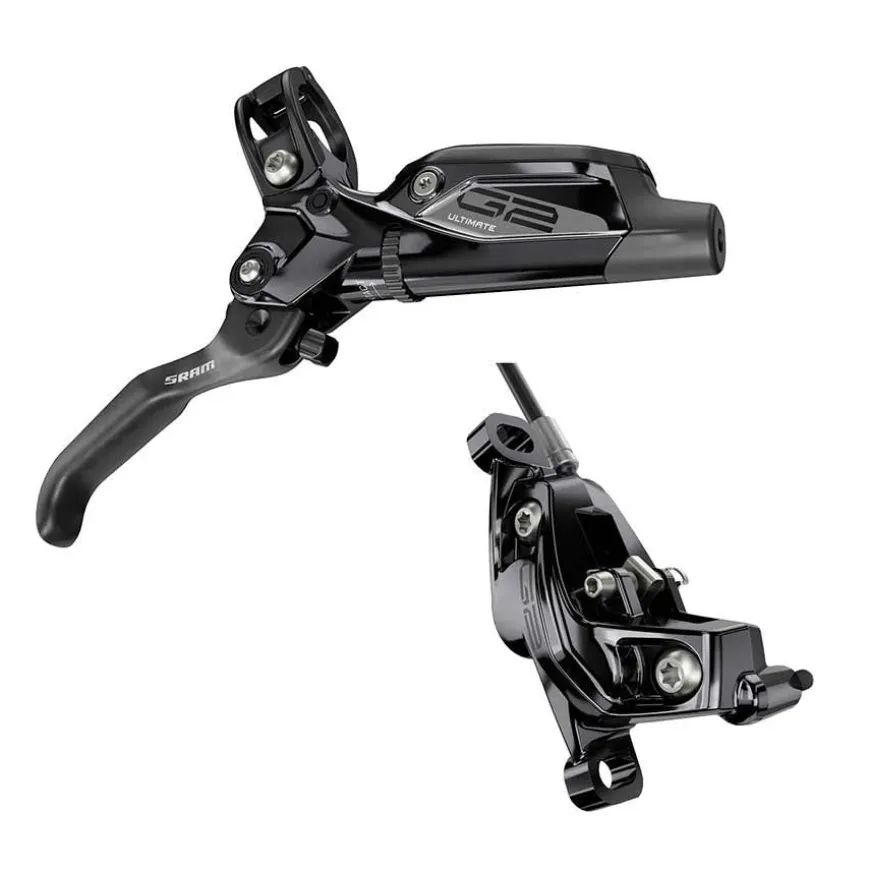 SRAM G2 Ultimate Disc Brake Lever - Front Hydraulic Post Mount Carbon Lever Titanium Hardware Gloss BLK A2