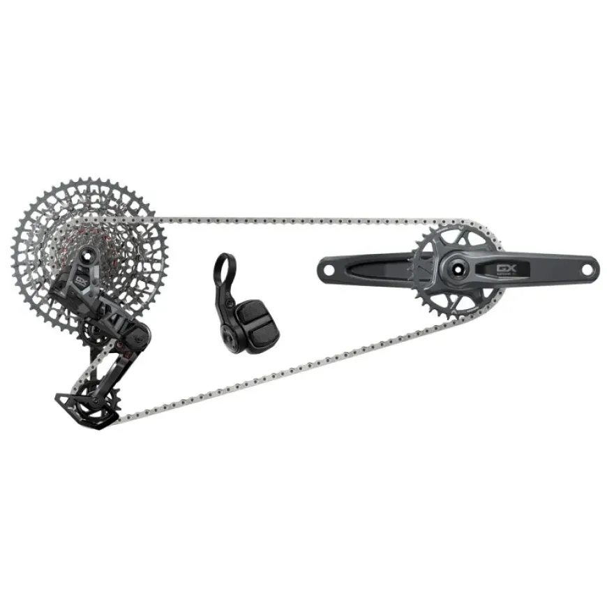 SRAM GX T-Type Eagle Transmission Groupset - 175mm Crank 32t Chainring AXS POD Controller 10-52t Cassette Rear Derailleur Chain