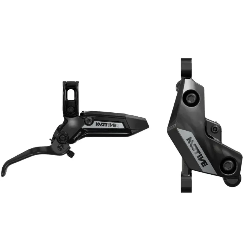 SRAM Motive Silver Disc Brake Lever - Front 950mm Hose Post Mount 4-Piston Aluminum Lever BLK A1