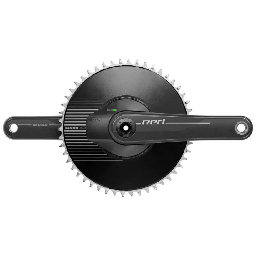 SRAM RED 1 AXS Power Meter Crankset - 170mm 12-Speed 50t Aero Chainring 8-Bolt Direct Mount DUB Spindle Interface Natural Carbon E1