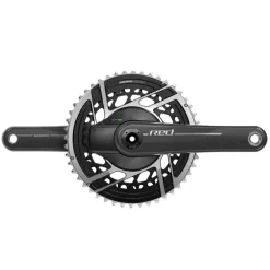 SRAM RED AXS Power Meter Crankset - 170mm 2x 12-Speed 50/37t 8-Bolt Direct Mount DUB Spindle Interface Natural Carbon E1