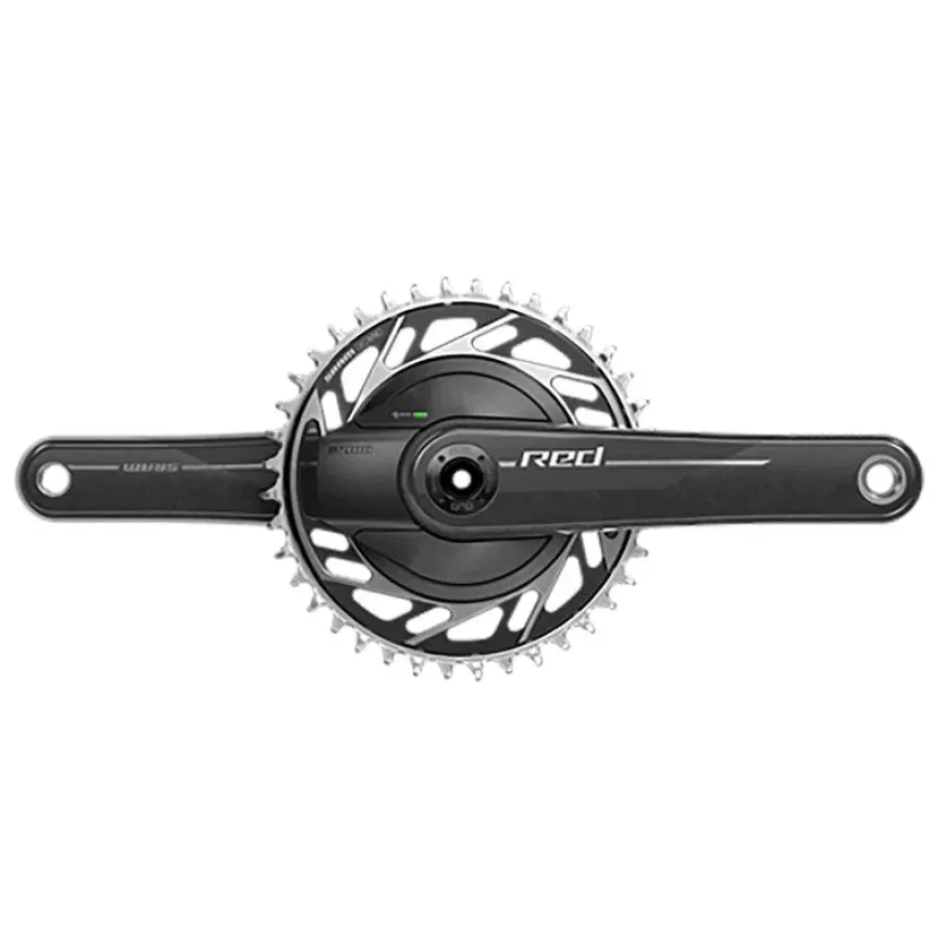 SRAM RED 1x XPLR AXS Power Meter Wide Crankset - 170mm 13-Speed 42t Threaded Mount 8-Bolt PM Spider DUB Spindle Natural Carbon E1