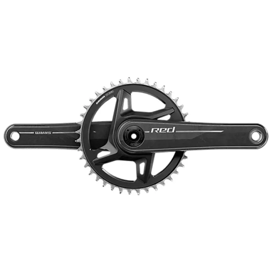 SRAM Red 1x XPLR E1 Crankset Speed: 12/13 Spindle: 28.99mm BCD: Direct Mount 8 Bolt 42 DUB 160mm Black Road Disc