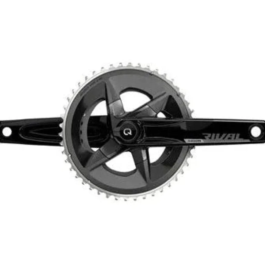 SRAM Rival AXS Bicycle Crankset with Quarq Power Meter - 175mm, 12-Speed, 46/33t Yaw, 107 BCD, DUB Spindle Interface, D1