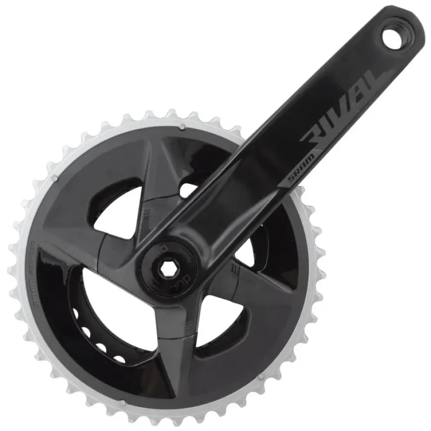 SRAM Rival AXS Wide Crankset - 175mm 12-Speed 43/30t 94 BCD DUB Spindle Interface BLK D1