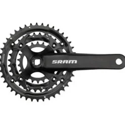 SRAM S-600 Bicycle Crankset - 175mm, 8-Speed, 42/32/22t, 104/64 BCD, Square Taper JIS Spindle Interface