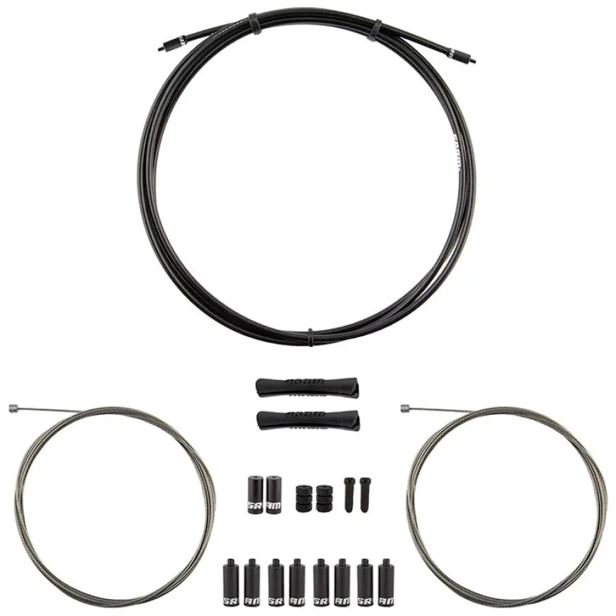 SRAM SlickWire Shift Cable Housing Kit - Road/MTB 4mm Nylon Braided BLK