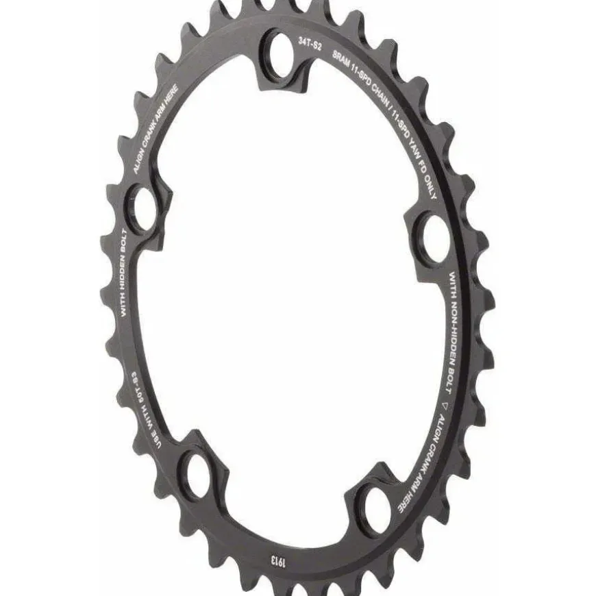 SRAM 11-Speed 34T 110mm BCD YAW Chainring, Use with 50T