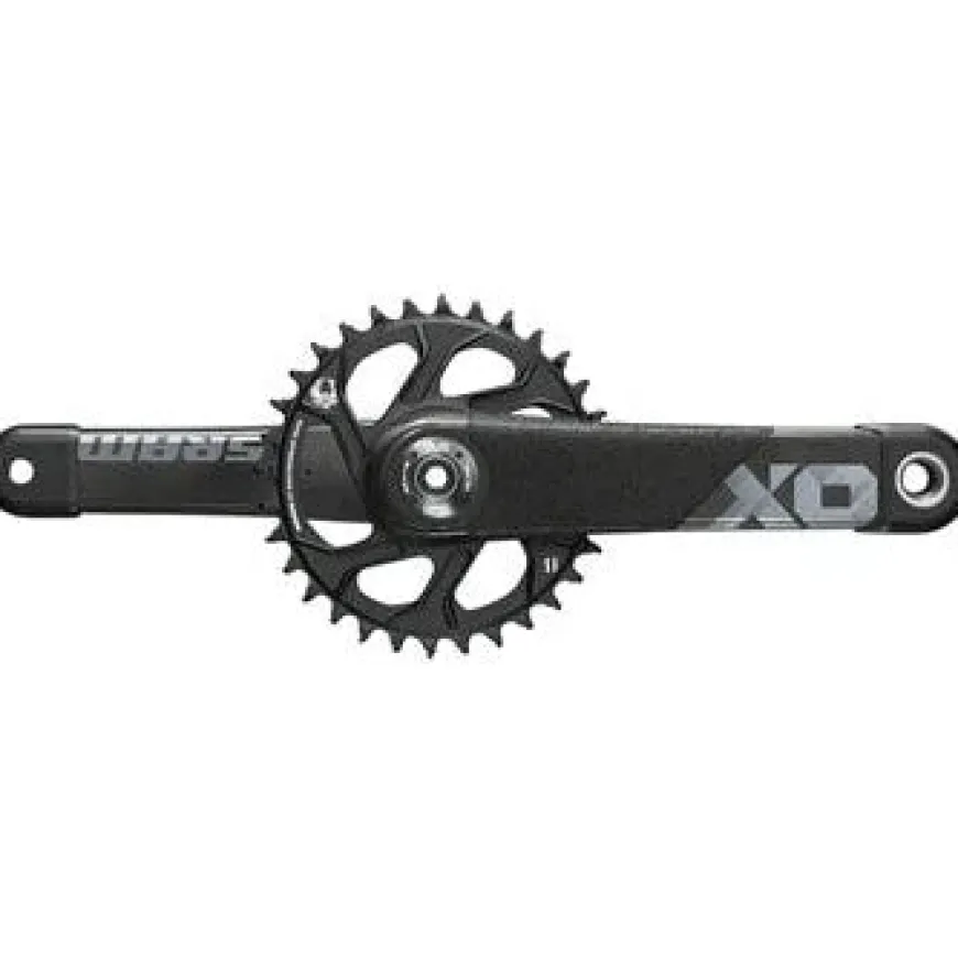 SRAM X01 All Downhill Crankset - 165mm 10/11-Speed 34t Direct Mount DUB Spindle Interface For 83mm BSA 104.5/107 PressFit BLK