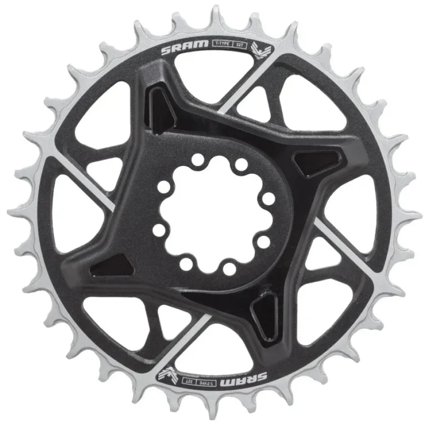SRAM X0 Eagle T-Type Direct Mount Chainring - 32t 12-Speed 8-Bolt Direct Mount 3mm Offset Aluminum BLK D1