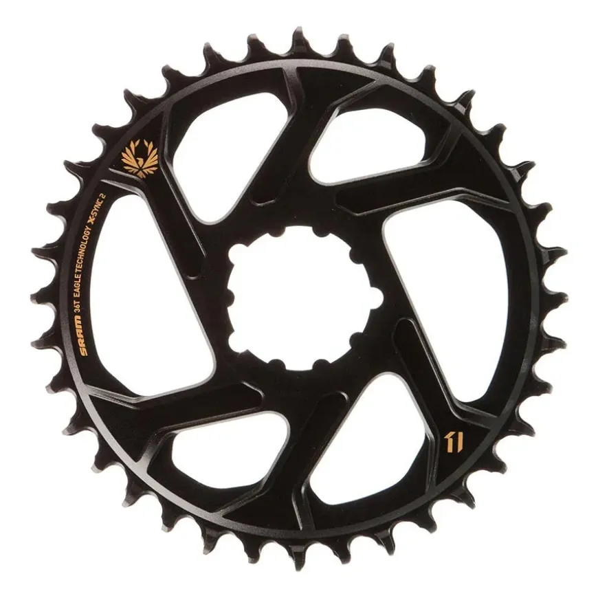 SRAM X-Sync 2 Eagle Direct Mount Chainring 36T Boost 3mm Offset Gold Logo