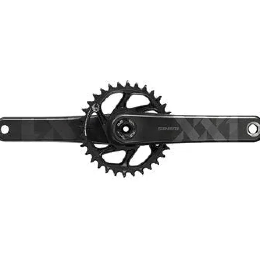 SRAM XX1 Eagle Carbon Fat Bike Crankset - 175mm 12-Speed 30t Direct Mount DUB Spindle Interface For 190mm Rear Spacing BLK