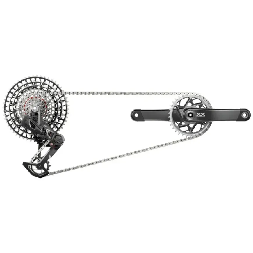 SRAM XX SL T-Type Eagle Transmission Groupset - 170mm Crank 34t Chainring AXS POD Controller 10-52t Cassette Rear Derailleur Chain