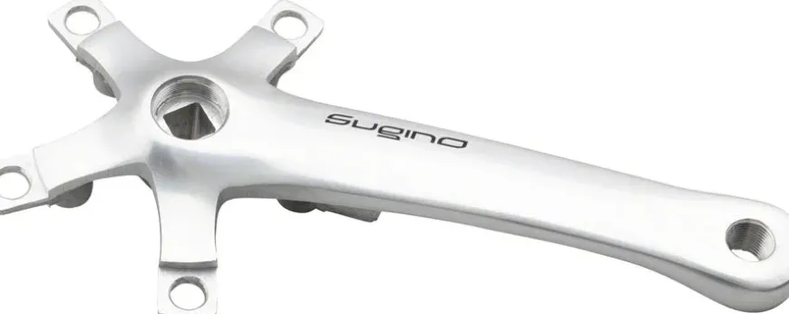 Sugino XD600 Tandem Crank Arm - 170mm Right Rear 110/74 BCD Square Taper JIS Spindle Interface Silver