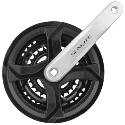 Sunlite Alloy Triple 175x48/38/28 120 SQR JIS crankset black/silver