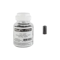 Sunlite Cable Ferrules Brake 5mm Alloy Black Bottle of 200
