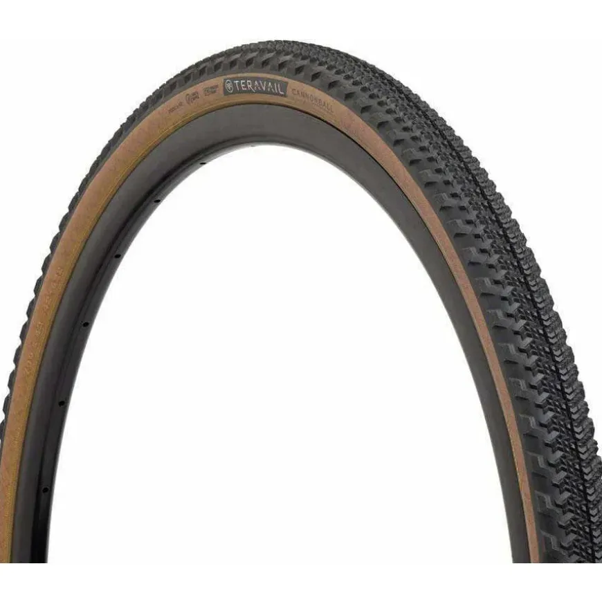 Teravail Cannonball Tire - 700 x 42 Tubeless Folding Tan Light and Supple
