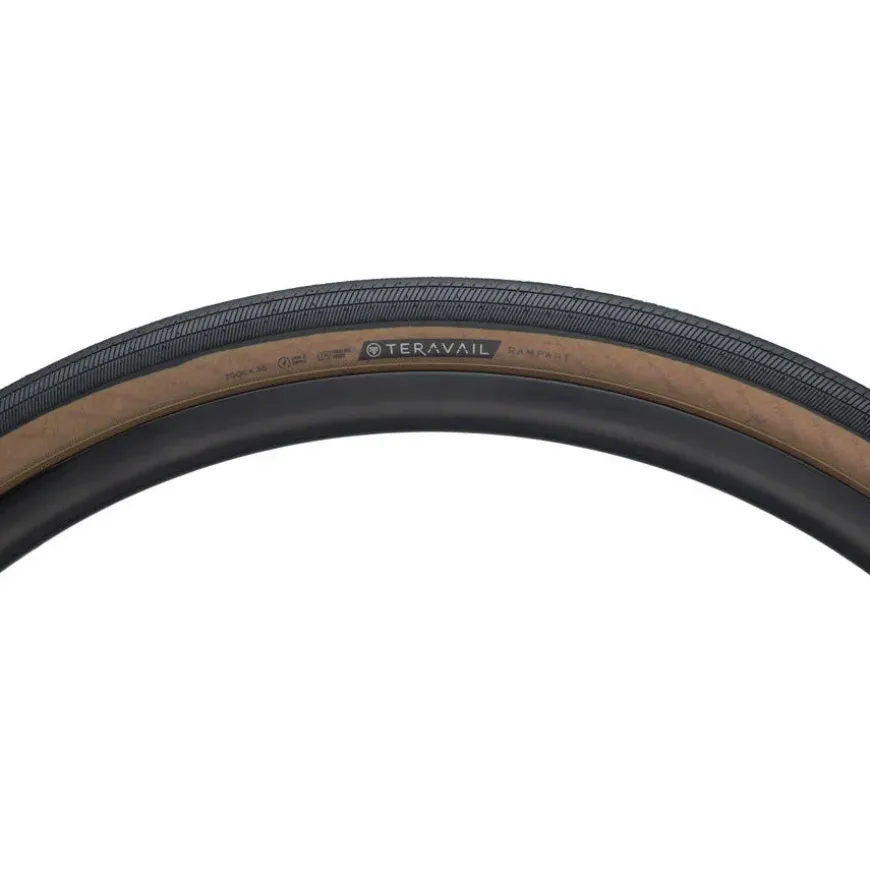 Teravail Rampart Tire - 700 x 38 Tubeless Folding Tan Light Supple Fast Compound