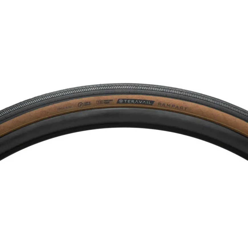 Teravail Rampart Tire - 700 x 32 Tubeless Folding Tan Light Supple Fast Compound