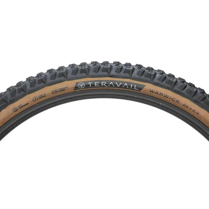 Teravail Warwick Tire - 29 x 2.3 Tubeless Folding Tan Light Supple Fast Compound