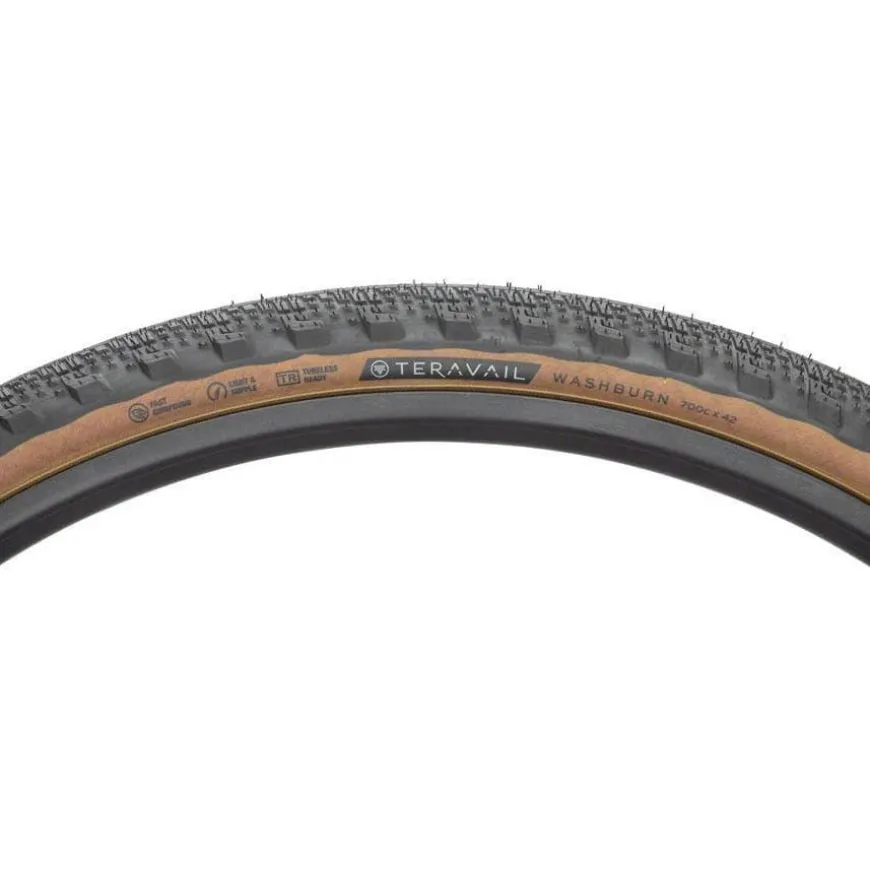 Teravail Washburn Tire - 700 x 42 Tubeless Folding Tan Durable