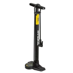 Topeak Joeblow Urban Ex Floor Pump - Steel Barrel / Plastic Base 3.5" Base Mount Gauge 120 Psi /8 Bar Smarthead BLK/Sand