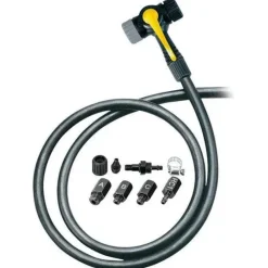 Topeak TwinHead Schrader/Presta Valve Adaptor with 38" Hose: Retrofits Most Pumps