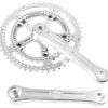 Velo Orange Grand Cru Drillium Cranks - 170mm, 8/9/10 Speed, 48/34t, Square Taper JIS Spindle Interface, Polished Aluminum