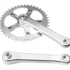 Velo Orange 1-Speed Bicycle Crankset - 165mm, 42t, Square Taper JIS Spindle Interface, Polished Aluminum