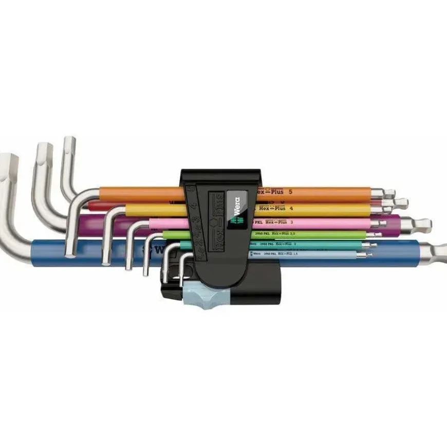 Wera 3950/9 Hex-Plus L-Key Hex Wrench Set Bike tools - Metric, Stainless