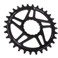 Wolf Tooth Direct Mount Chainring - 30t RaceFace/Easton CINCH Direct Mount Boost 3mm Offset Requires 12-Speed Hyperglide+ Chain BLK