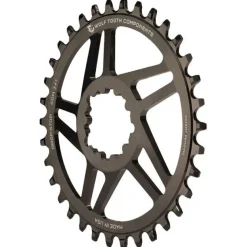 Wolf Tooth Direct Mount Chainring - 30t SRAM Direct Mount Drop-Stop A For SRAM 3-Bolt Cranksets 6mm Offset BLK