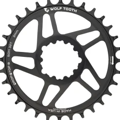Wolf Tooth Direct Mount Chainring - 36t SRAM Direct Mount Drop-Stop B For SRAM 3-Bolt Boost Cranks 3mm Offset BLK