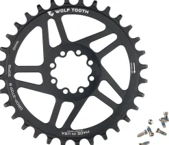 Wolf Tooth Direct Mount Chainring - 36t SRAM Direct Mount Drop-Stop B For SRAM 8-Bolt Cranksets 0mm Offset BLK