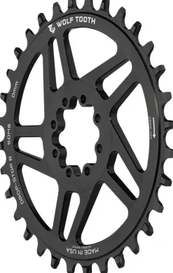 Wolf Tooth Direct Mount Chainring - 36t SRAM Direct Mount Drop-Stop B For SRAM 8-Bolt Cranksets 0mm Offset BLK