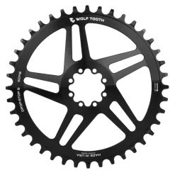 Wolf Tooth Direct Mount Chainring - 40t SRAM Direct Mount Drop-Stop B For SRAM 8-Bolt Cranksets 6mm Offset BLK
