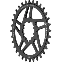 Wolf Tooth Direct Mount Chainring - 32t SRAM Direct Mount Drop-Stop B For BB30 Short Spindle Cranksets 0mm Offset BLK
