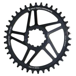 Wolf Tooth Direct Mount Chainring - 40t SRAM Direct Mount For SRAM 3-Bolt 6mm Offset Drop-Stop B Flattop Compatible BLK