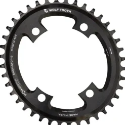 Wolf Tooth Elliptical 107 BCD Chainring - 42t Compatible SRAM 107 BCD Drop-Stop B 4-Bolt BLK