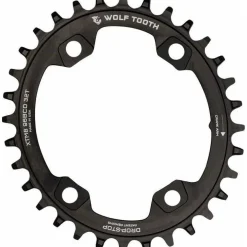 Wolf Tooth Elliptical 96 BCD Chainring, 4-Bolt, Drop-Stop, For Shimano XTR M9000 and M9020 Cranks,