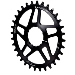 Wolf Tooth Elliptical Direct Mount Chainring - 32t RaceFace/Easton CINCH Direct Mount Drop-Stop A For Boost Cranks 3mm Offset BLK