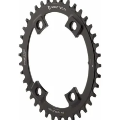 Wolf Tooth Elliptical Shimano 110 Asymmetric BCD Chainring, 4-Bolt, Drop-Stop, For Shimano Cranks
