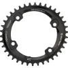 Wolf Tooth Elliptical Shimano 110 Asymmetric BCD Chainring - 42t 110 Asymmetric BCD 4-Bolt Drop-Stop For Shimano GRX Cranks BLK