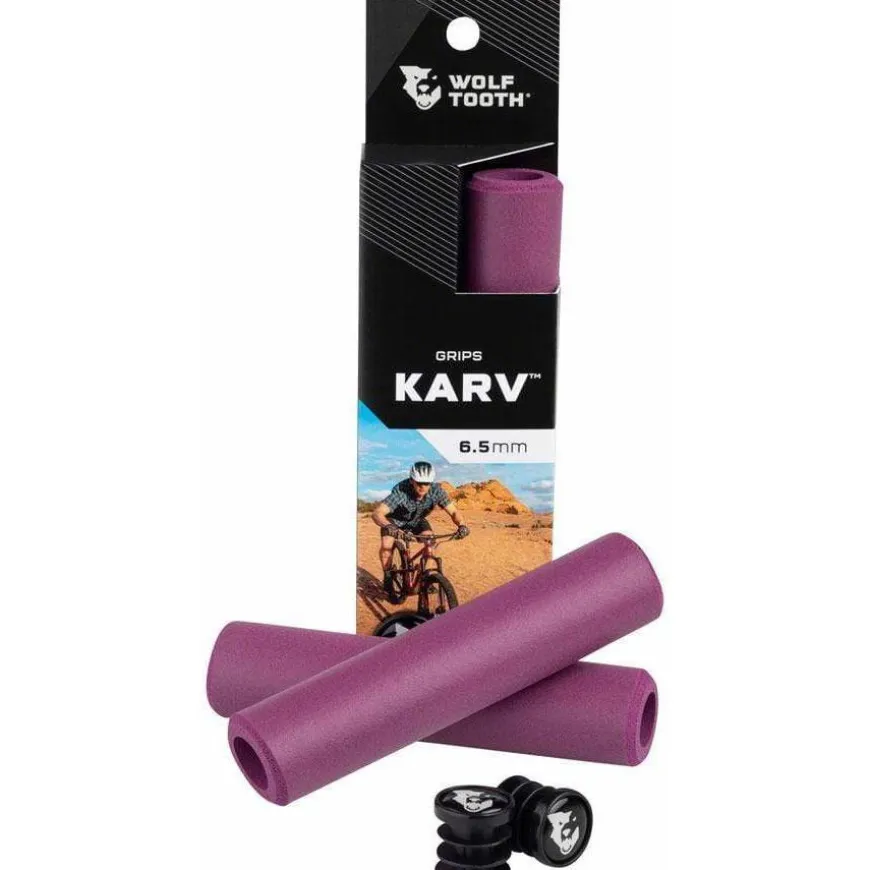 Wolf Tooth Karv Bike Handlebar Grips - Purple