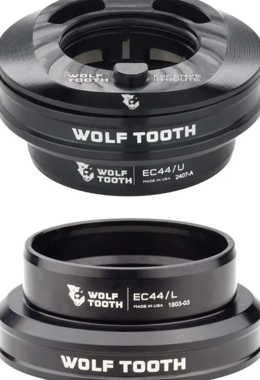 Wolf Tooth Premium Internal Headset - EC44 Upper / EC44 Lower For Enve In-Route System Only BLK