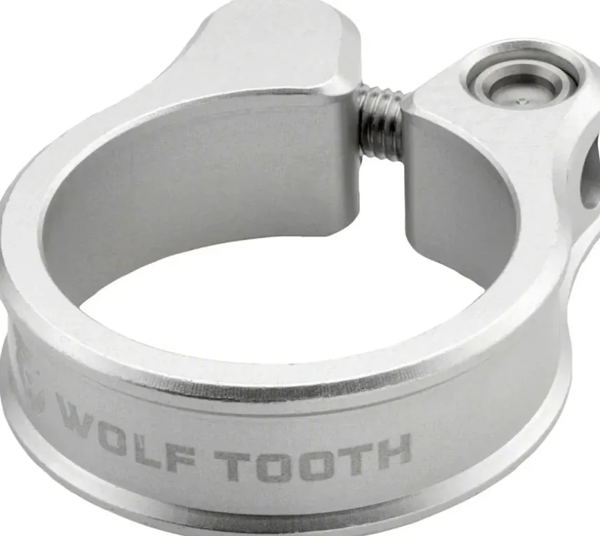 Wolf Tooth Seatpost Clamp - 31.8mm Raw Silver