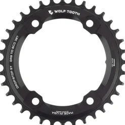 Wolf Tooth Shimano 110 Asymmetric BCD Chainring - 36t 110 Asymmetric BCD 4-Bolt Drop-Stop ST For Shimano GRX Cranks BLK